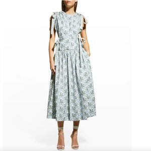 NWT $680  Agua By Agua Bendita Guaguanco Long Cotton Floral Dress in size Large!